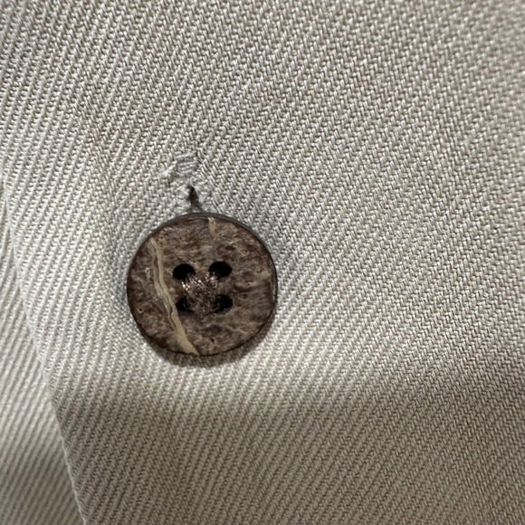 Tommy Bahama Silk Button Down Shirt Mens XL Tan Camp Collar Short Sleeve - Picture 5 of 7